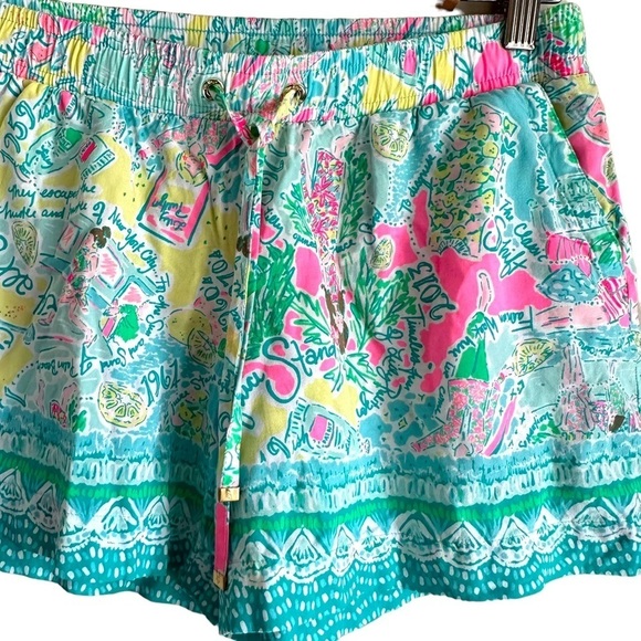 Lilly Pulitzer In The Beginning Katia Drawstring Shorts Size Small - Picture 5 of 8